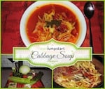 clean cabbage soup and ingredients