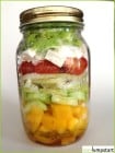 clean eating mason jar salad in a jar