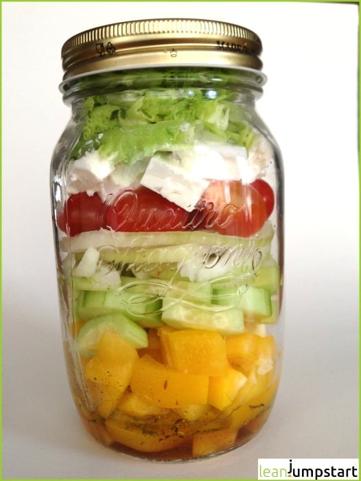 Mason Jar Greek Salad