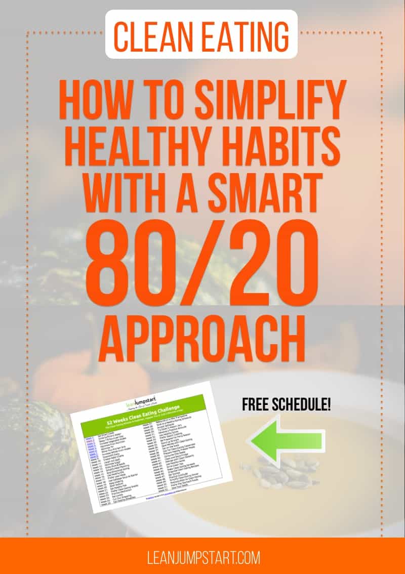 Clean Eating: How to simplify healthy habits with a 80/20 approach (free schedule!)