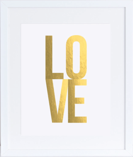gold love poster