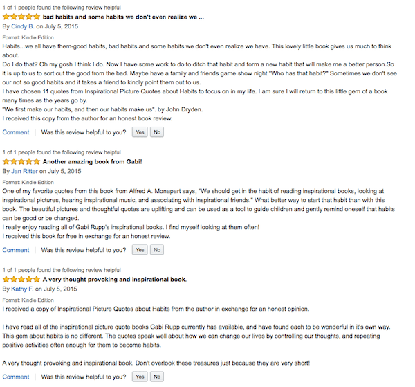 habit quotes reviews on Amazon
