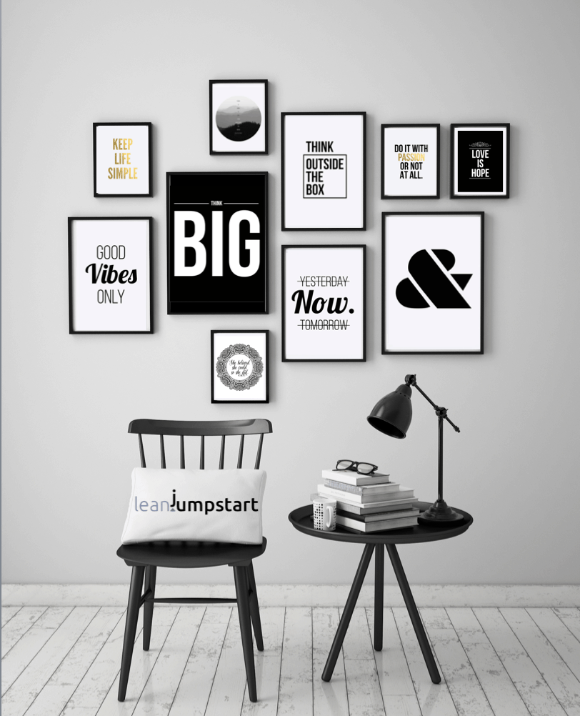 famous mottos: How to create a modern, inspirational gallery quick and easy