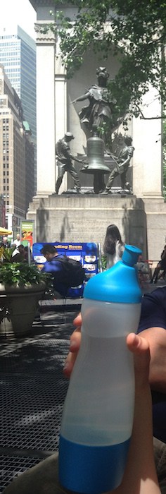 water bottle at Herald Square