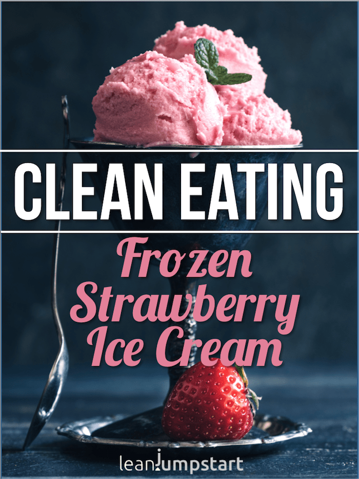 strawberry ice cream with text overlay