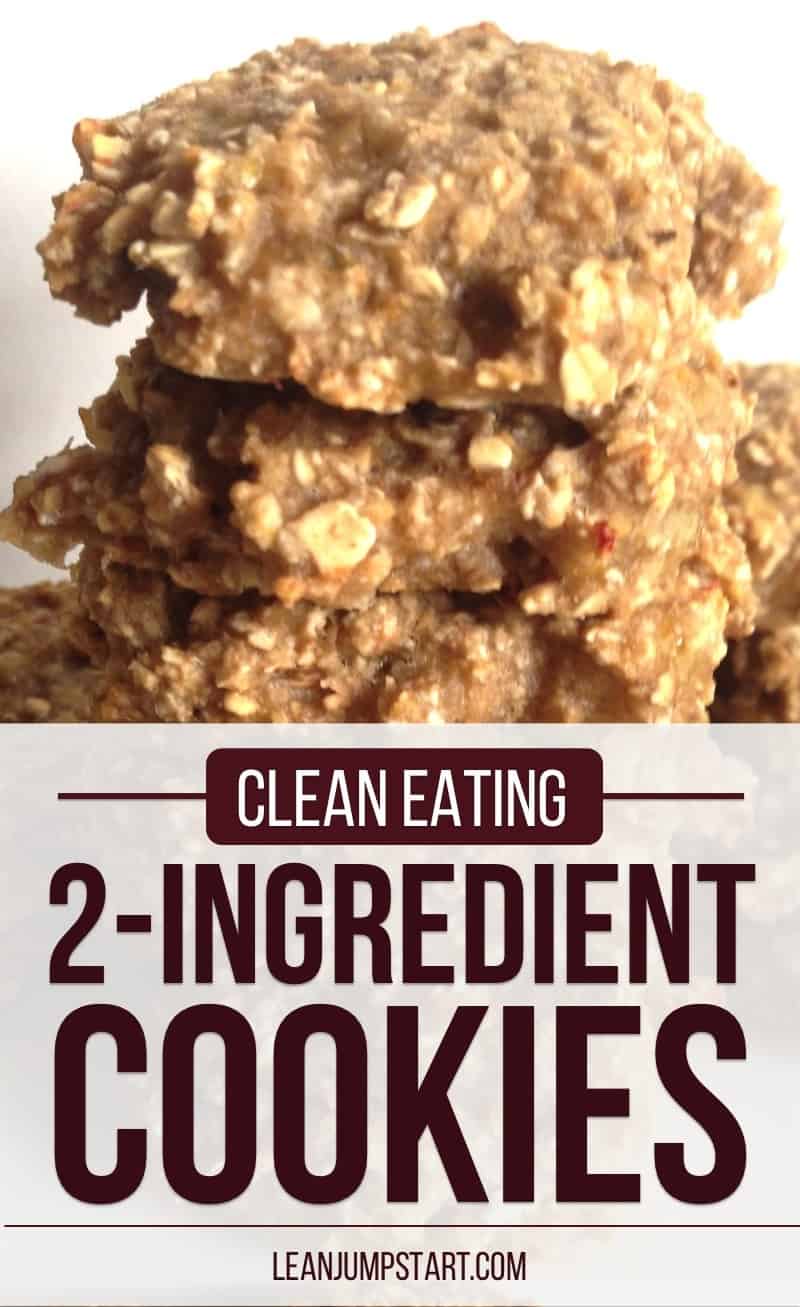 clean eating cookies: 2 ingredient cookie recipe - quick and easy