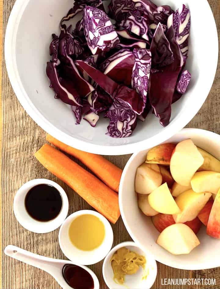 red cabbage salad ingredients