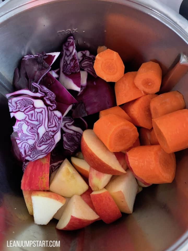 veggies carrots apples