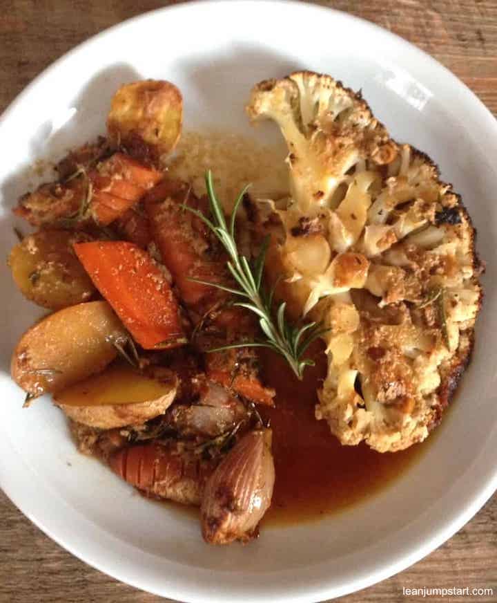 roasted cauliflower main course