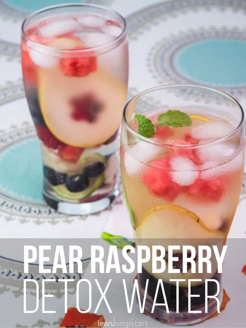 Pear berry detox water: a healthy, belly slimming drink 