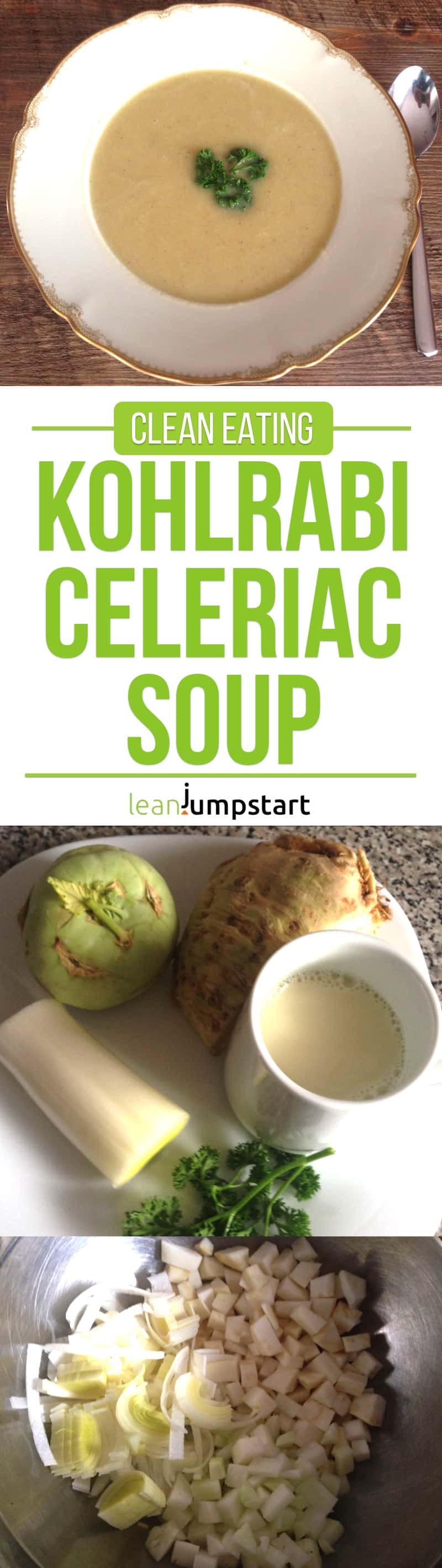 kohlrabi celeriac soup recipe: easy, yummy and clean