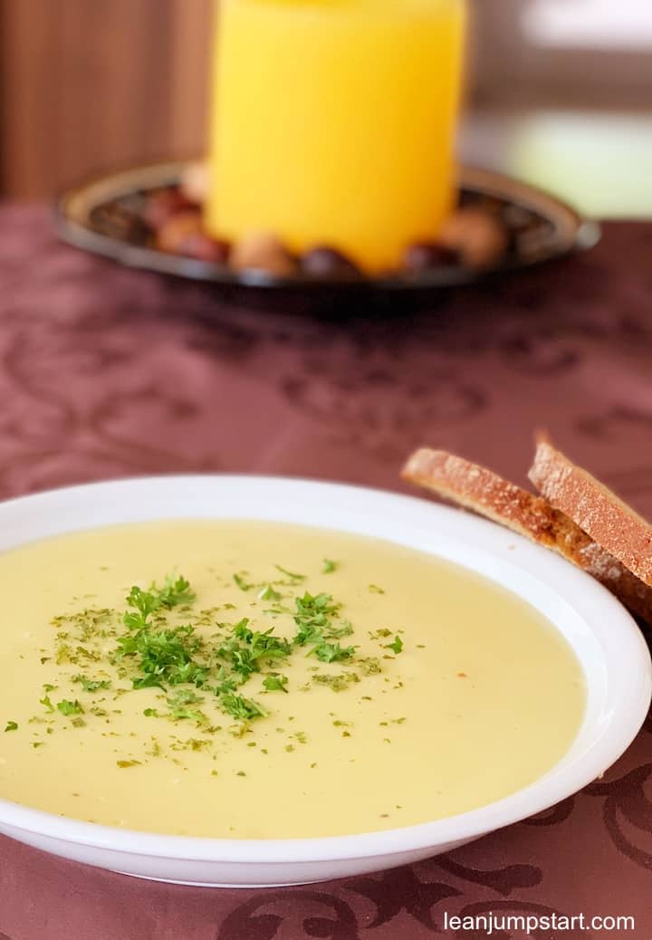 Parsnip Soup with Potatoes - an easy high fiber meal (30 minutes)