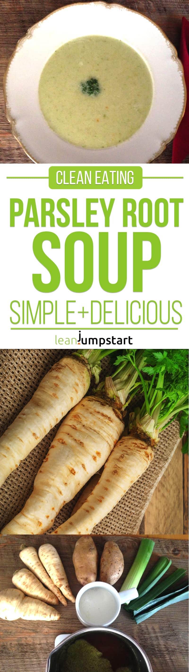 parsley root soup: a quick and easy clean eating soup recipe for weight management