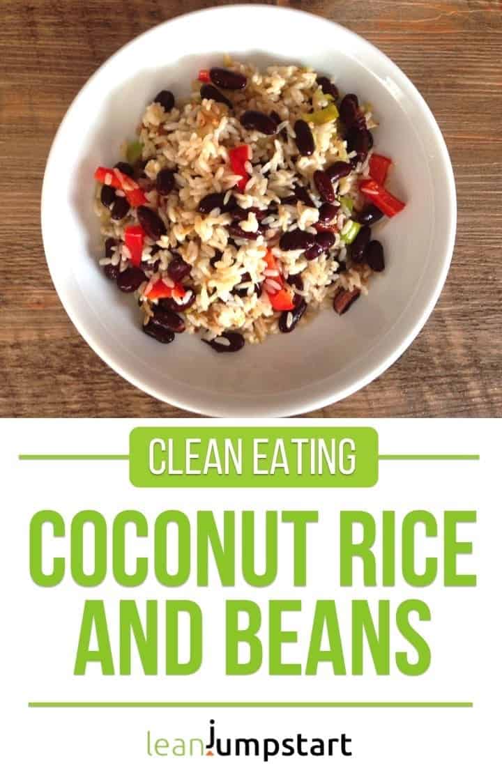 coconut rice with beans: an easy clean eating dish