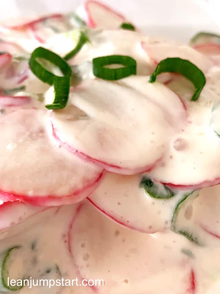 radish salad closeup
