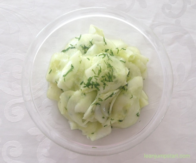 cucumber salad recipe with vinaigrette dressing