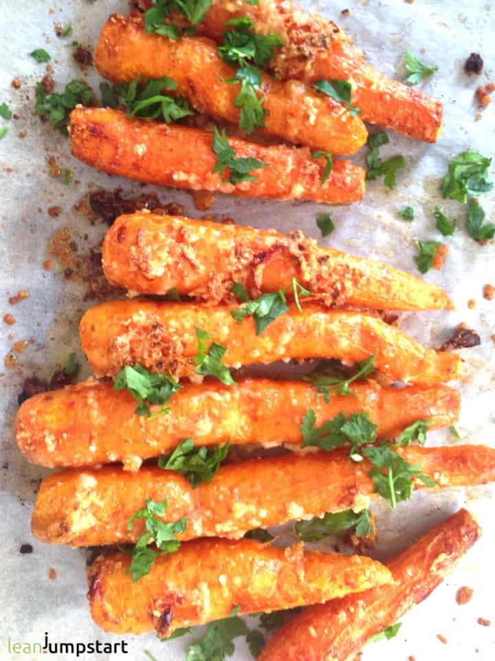 parmesan roasted carrots snack