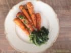 parmesan roasted carrots with spinach