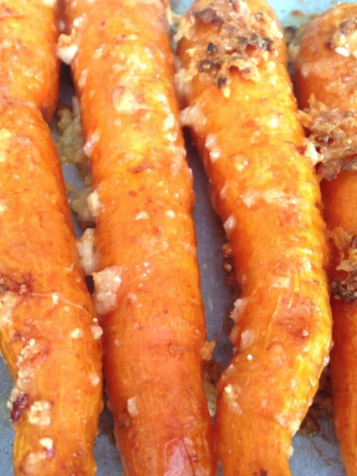 roasted carrots with parmesan