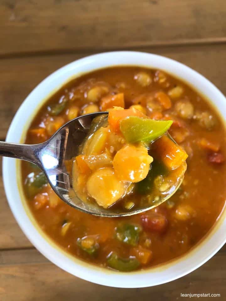 chickpea curry close up