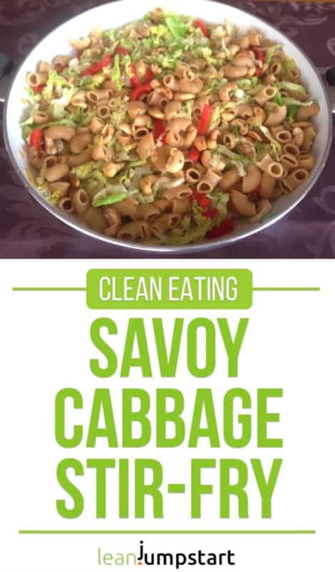 Savoy Cabbage Stir-Fry with Whole Grain Pasta – Quick and Easy