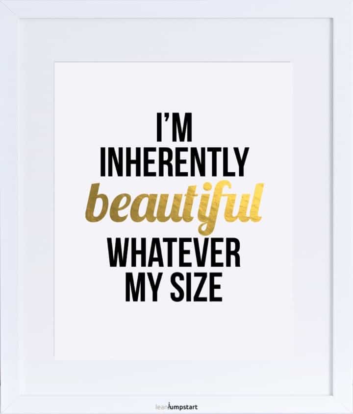 I am inherently beautiful affirmation