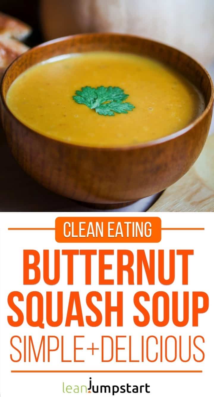 clean eating butternut squash soup #squash #thanksgiving #eatclean