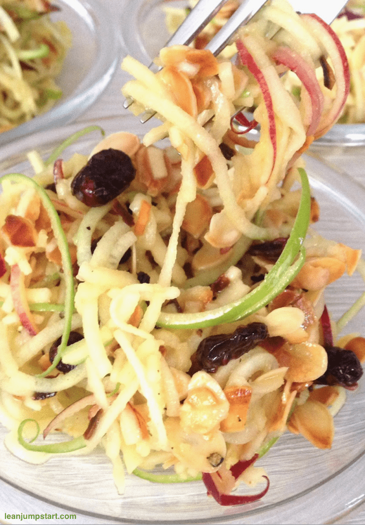 spiralized apple cranberry salad recipe