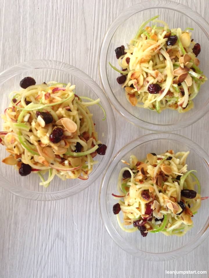 spiralized apple salad