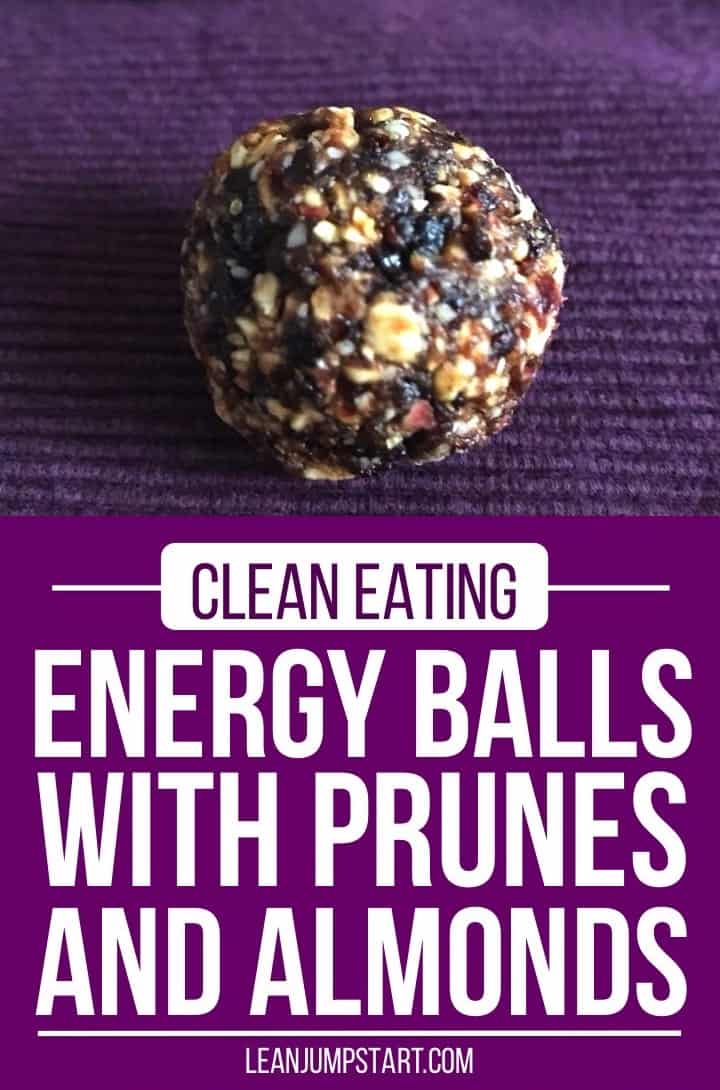 clean eating energy balls on a violet background