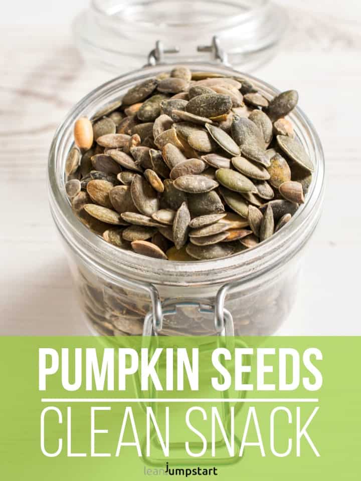 pumpkin seeds in a mason jar