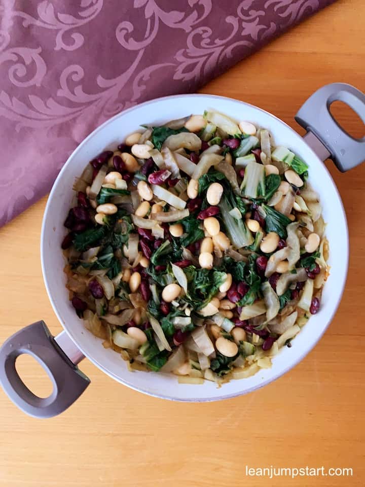 Sauteed swiss chard recipe: garlicky chard with legumes ...