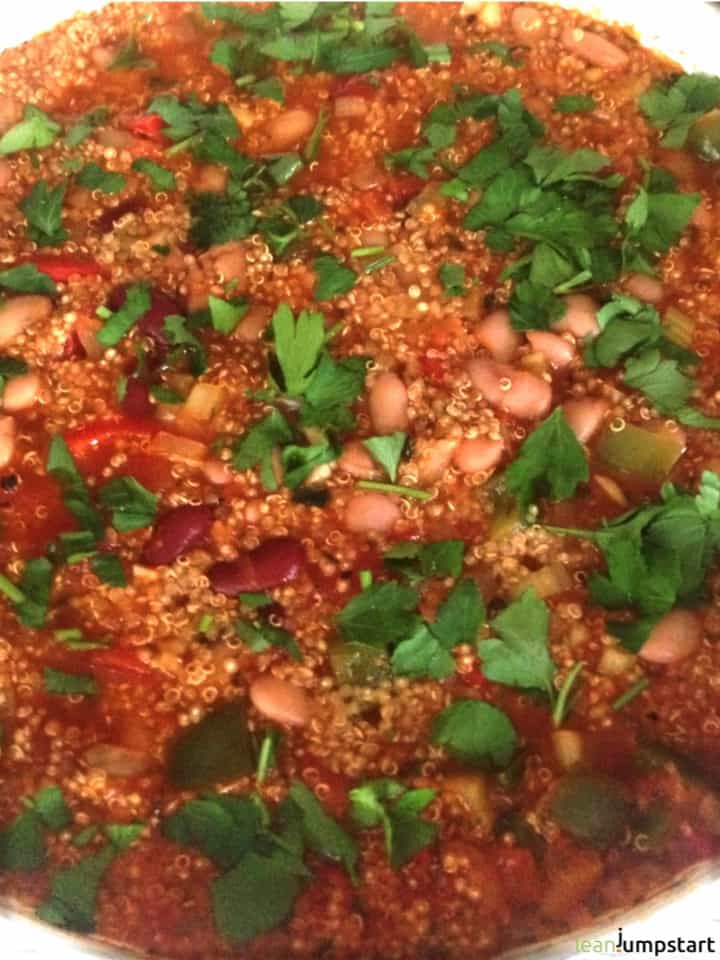 jambalaya with quinoa close-up