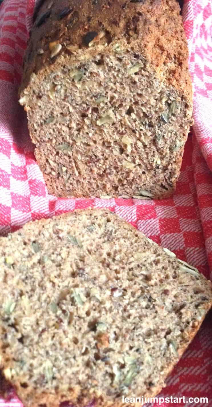 whole wheat bread with pentagon slices