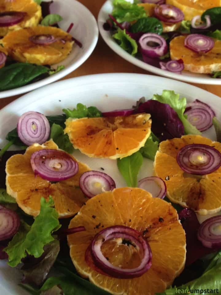 orange carpaccio with red onions