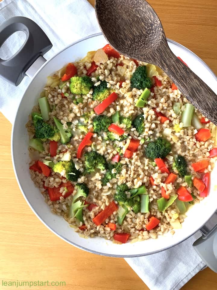 vegetable risotto with barley