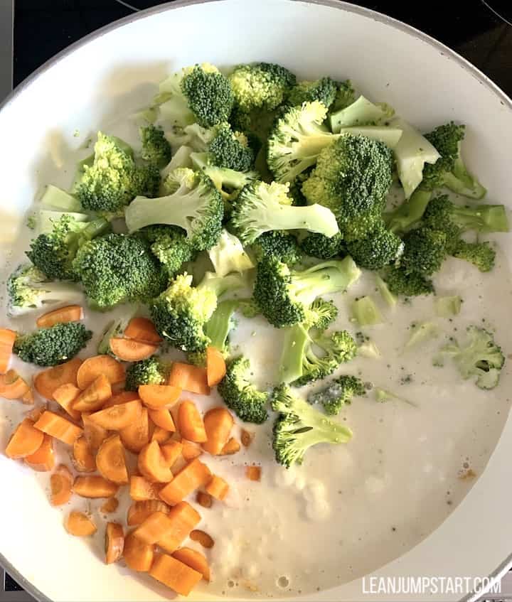 broccoli carrots addition