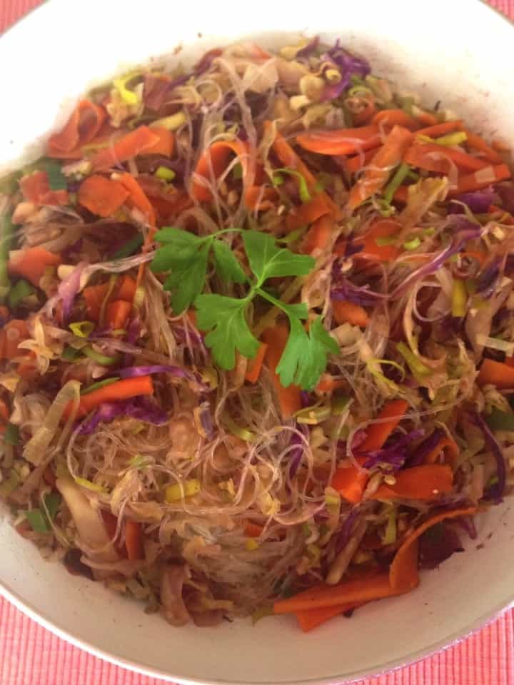 bean thread noodles stir fry