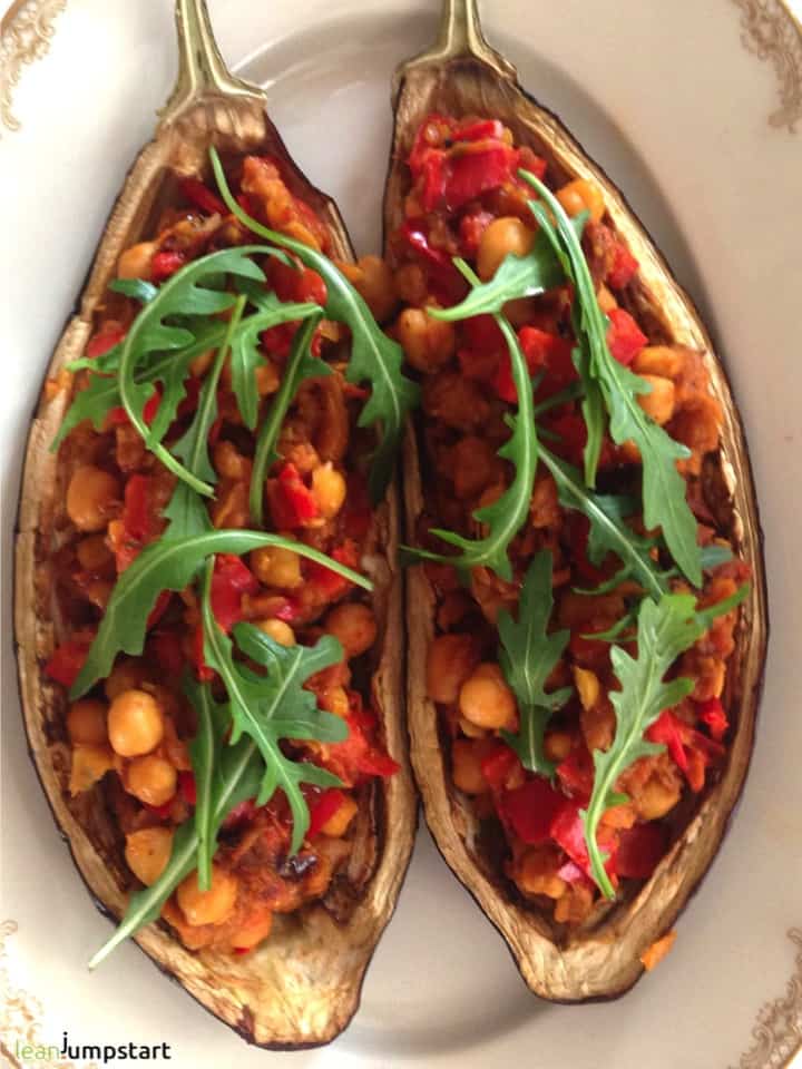 oven baked aubergine