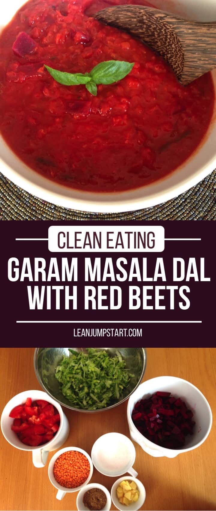 Garam masala dal with red beets: Easy and spicy Indian beetroot red lentil curry #dal #garammasala #beets #Indianrecipe