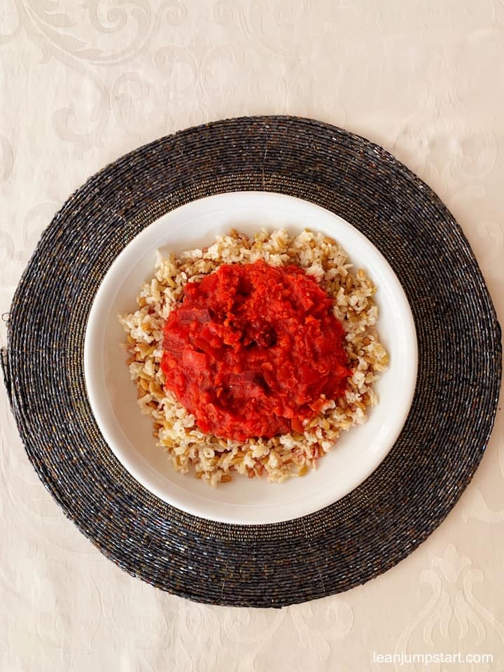 masala dal arranged on a plate