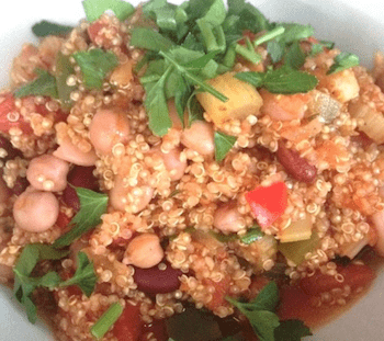 vegan jambalaya with quinoa