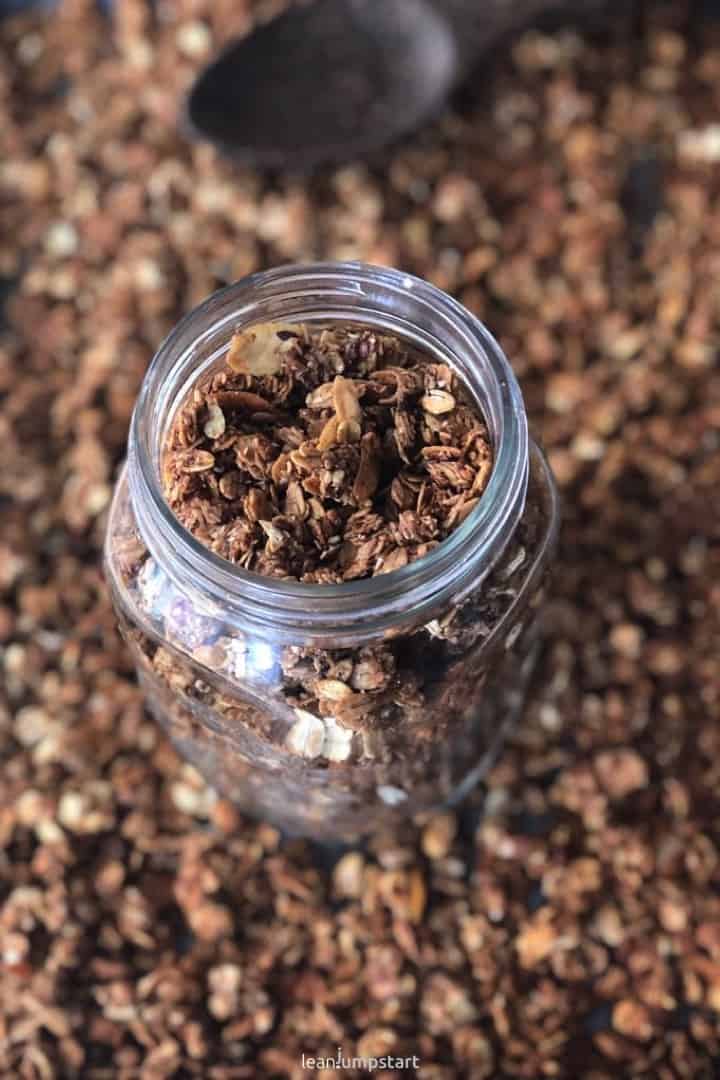 homemade granola closeup