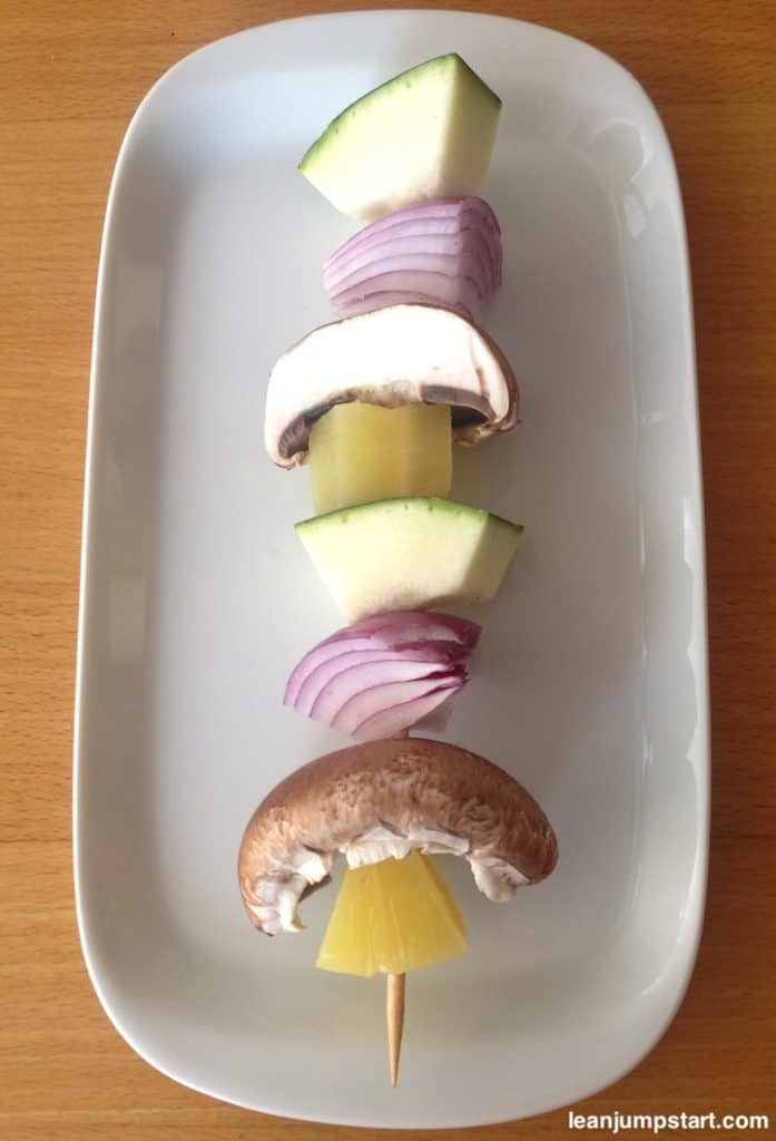 Ultimate grilled vegetable kabobs with caramelized pineapple chunks