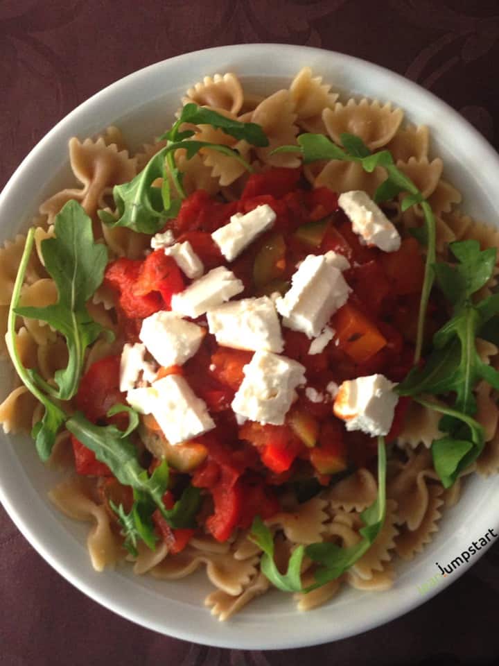 sweet pepper ragout pasta