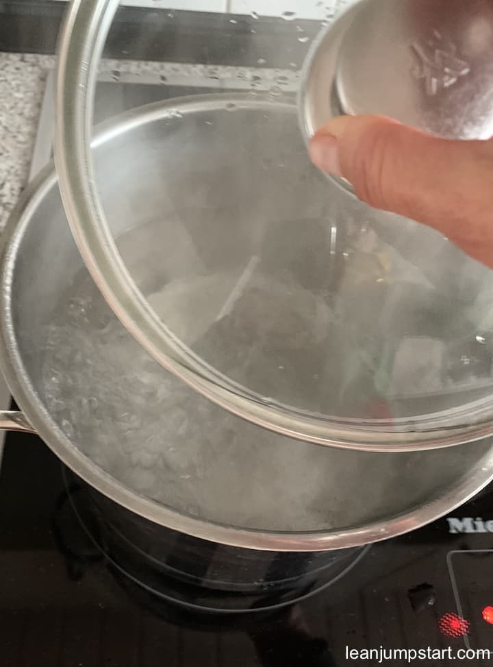 boiling salt water