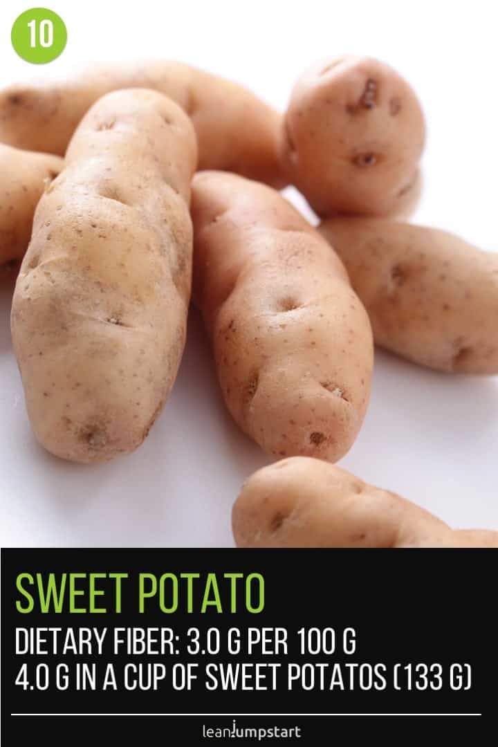  a few sweet potatoes on white background