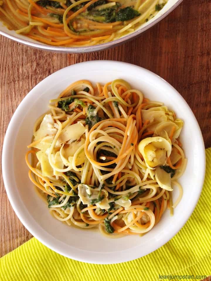 pasta with artichoke hearts
