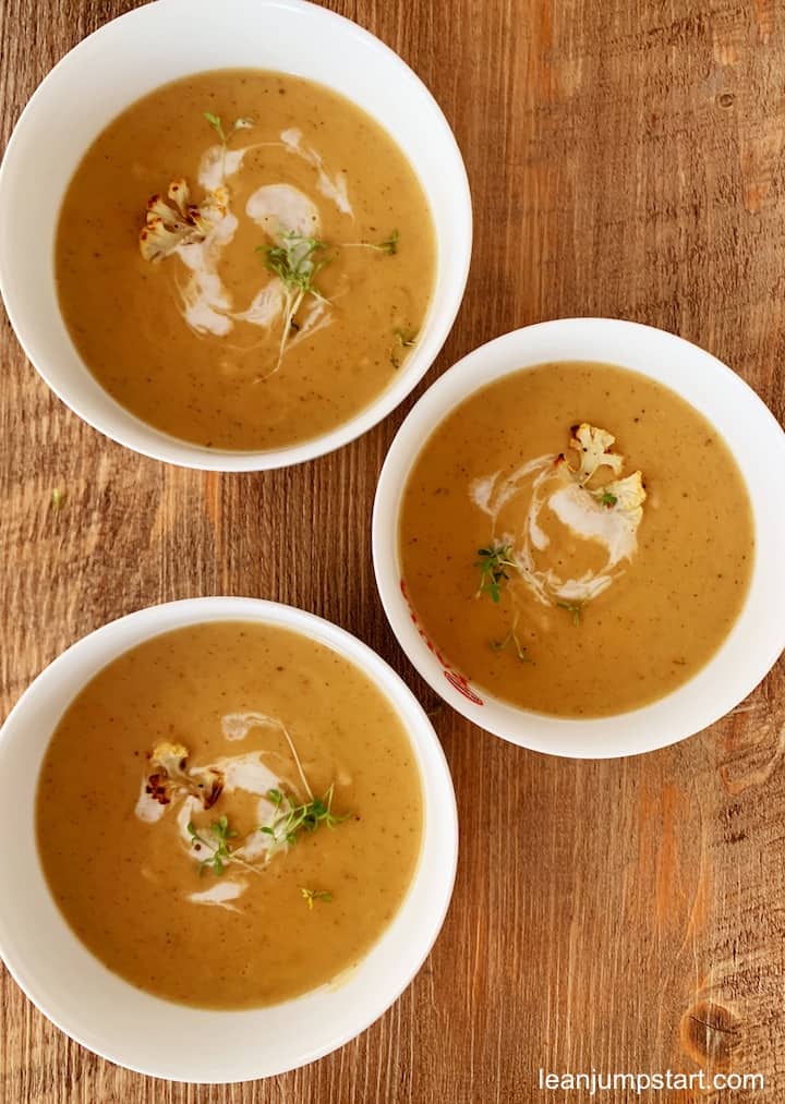 cream of roasted cauliflower soup