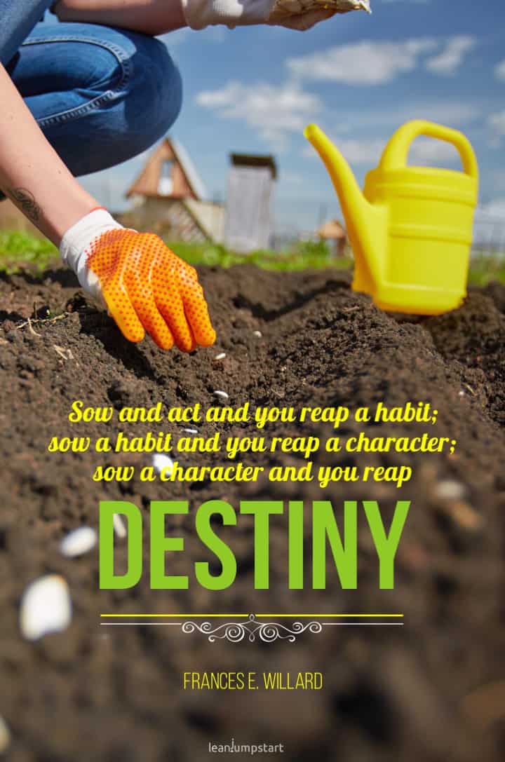 habits shape destiny quote